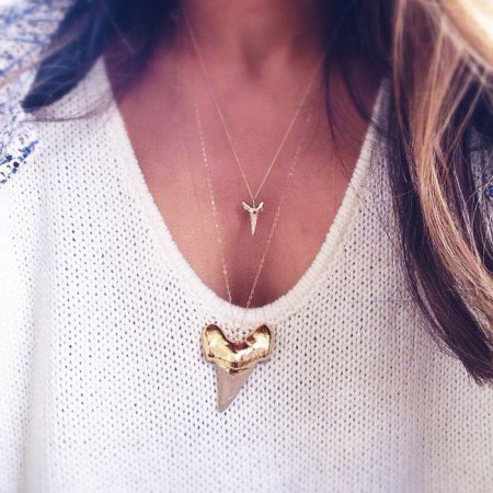  Pave' Shark Tooth Charm